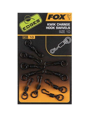 Vartej Fox Cu Agrafa Rapida Si Anou Edges Kwik Change Hook Swivels