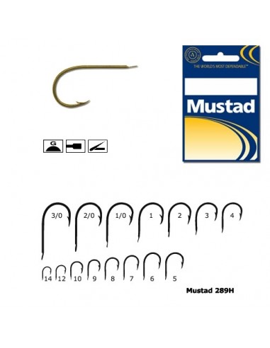 Carlig Mustad Auriu M289H Cioc de Papagal, Nr.1, 50buc/plic