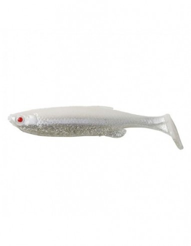 Shad Savage Gear Fat Minnow T-Tail, White Silver, 7.5cm, 4buc/plic