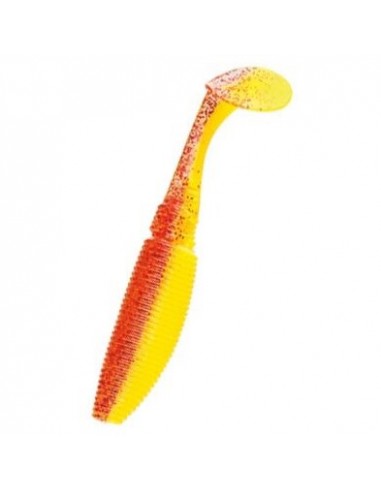 Shad Lineaeffe Nomura Rolling, Culoare Yellow Red Glitter, 7.5cm, 4g, 10buc/plic