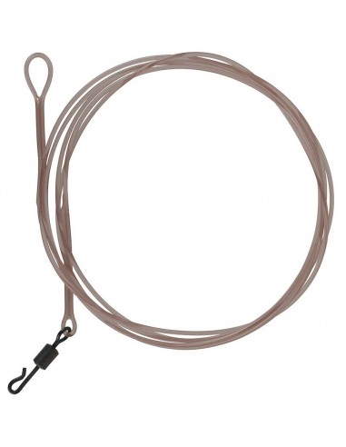 Struna Fluorocarbon cu Agrafa Rapida Prologic Mirage Loop Quick Rolling Swivel, 35lbs, 100cm