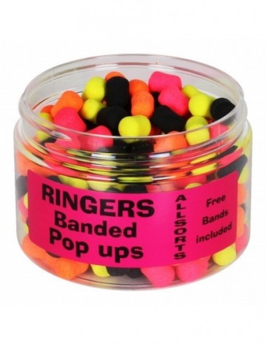 Pop-Ups Ringers Banded Allsorts, 8mm, 60g