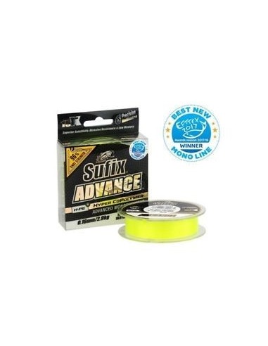 Fir Monofilament Sufix Advance HMPE Hyper CoPolymer, Hi Vis Yellow, 150m