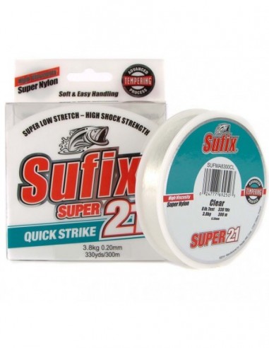 Fir Monofilament Sufix Super 21 Low Stretch, Clear, 300m