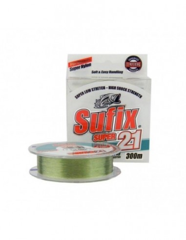 Fir Monofilament Sufix Super 21 Low Stretch, Lo-Vis Green, 300m