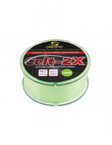 Fir Monofilament Carp Spirit CELT-2X, Verde Fluo, 1000m-1600m