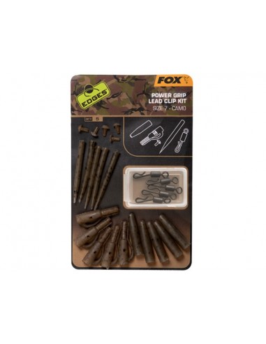 Fox Edges Camo Power Grip Lead Clip Kit