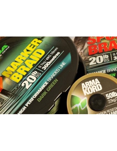 Fir Textil Korda Marker Braid, Dark Green, 0.16mm, 300m