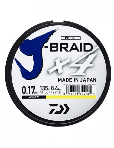 Fir Textil Daiwa J-Braid X4, Galben, 135m