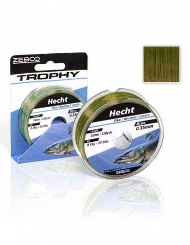 Fir Monofilament Zebco Trophy Pike Green, 300m