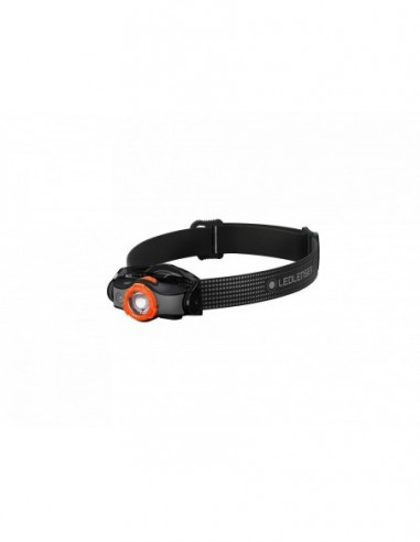 Lanterna Cap Ledlenser MH5 Cu Acumulator, Black/Orange, 400 Lumeni