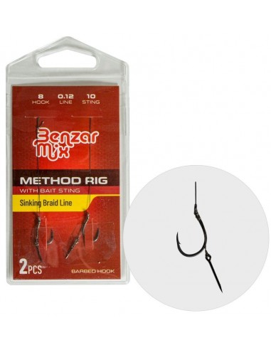 Rig-uri Benzar Method Feeder Bait Sting Braided, 2buc/plic