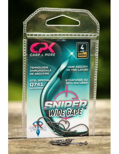 Carlige CPK Sniper Wide Gape, 10buc