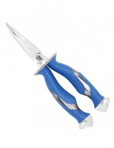 Cleste Cuda Titanium Bonded Bent Needle Nose Pliers 8.5", 22cm