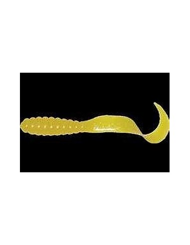 Grub Mister Twister, Galben, 10cm, 5buc/plic