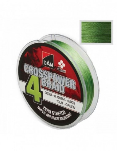 Fir Textil DAM Crosspower 4-Braid, Green, 150m