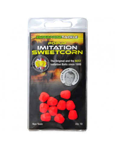 Porumb Artificial Flotant Enterprise Tackle Pop-Up Sweetcorn, Fluoro Red, 10buc/plic