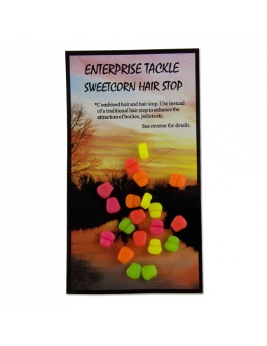 Opritoare Enterprise Tackle Sweetcorn Hair Stops Mini, Mixed Fluoro Colours, 20buc