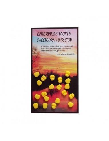 Opritoare Enterprise Tackle Sweetcorn Hair Stops Mini, Yellow, 20buc