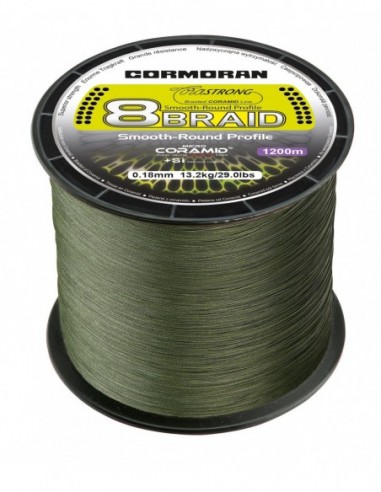 Fir Textil Cormoran Corastrong 8Braid Verde, 0.12mm, 3000m