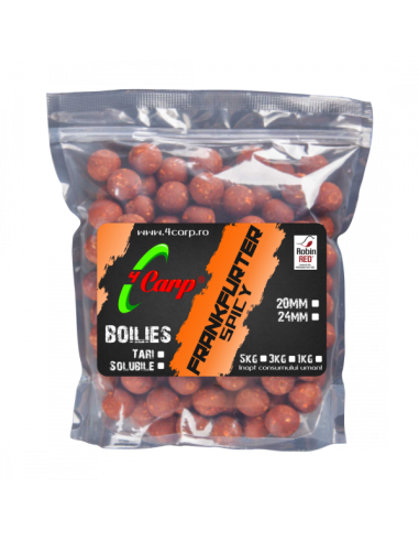 Boilies 4Carp, Frankfurter Spicy, Solubil, 1kg