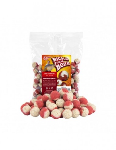 Boilies Benzar Mix Turbo Bicolor, Crab Capsuni, 20mm, 250gr