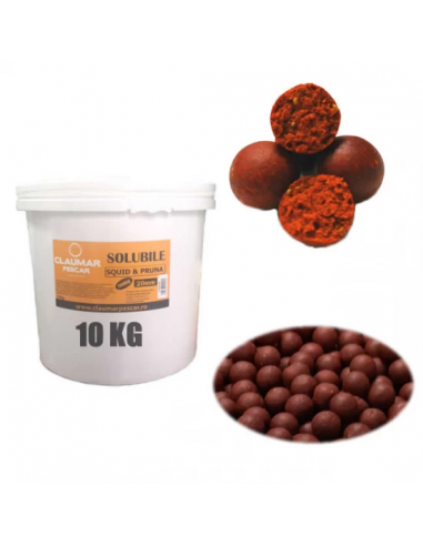 Boilies Claumar Fishmeal Solubile, Squid & Pruna & Piper, Galeata 10kg