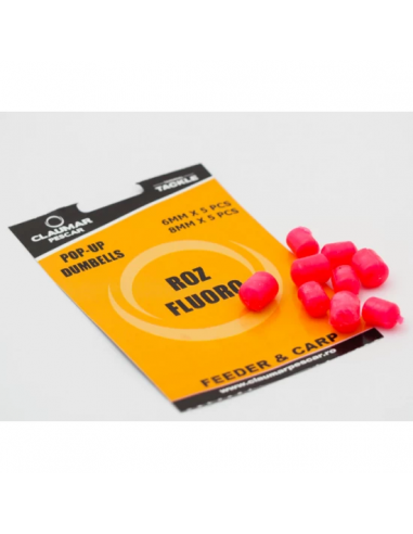 Pop Up Dumbells Claumar, Roz Fluoro, 5x6mm-5x8mm, 10buc