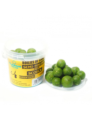 Boilies Claumar Birdfood Semi-solubil, Scoica, 16-18-20mm, 100gr