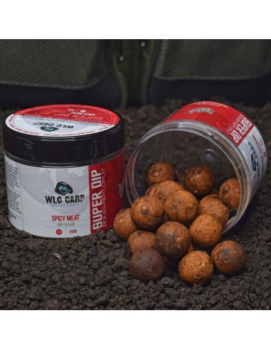 Boilies Carlig WLC Carp Superdip, Spicy Meat, 24mm, 200gr