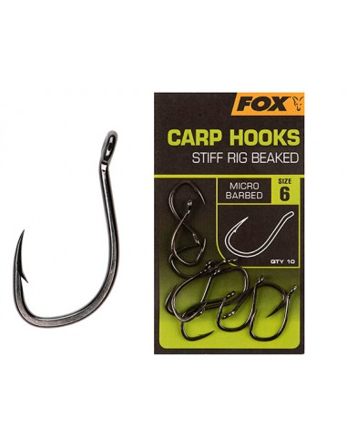 Carlige Fox Stiff Rig Beaked, 10buc/plic