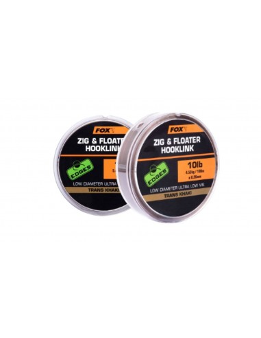 Fir Monofilament Fox Zig Floater Hooklink Trans Khaki, 100m