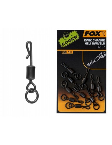 Agrafa Rapida Fox Edges Kwik Change Heli Swivels, Nr.7, 10buc/plic