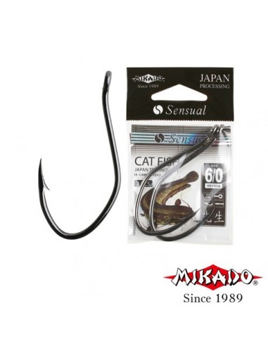 Carlige Mikado Sensual Cat Fish Black Black Nickel, 2buc/plic