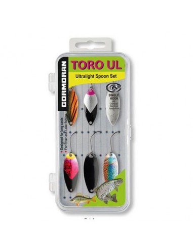 Set linguri oscilante Cormoran Toro UL Trout Spoon, Set 1