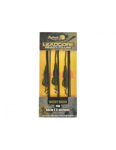 Lead Clip Select Baits Leadcore Leaders, 80cm, 45lb