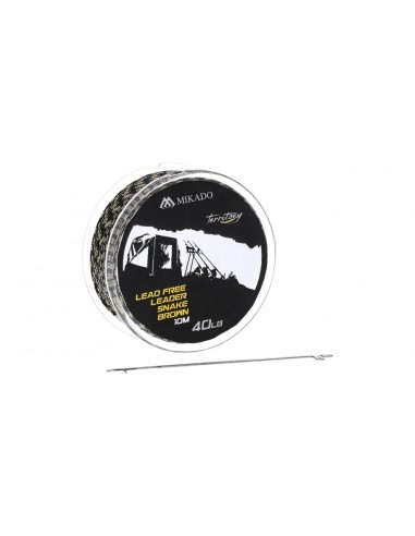 Fir Leader Mikado Lead Free Leader Dark Camo, 40lbs, 10m