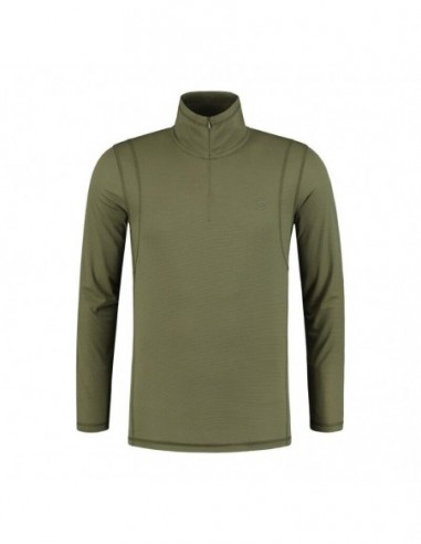 Bluza Korda Kool Quick Dry Long Sleeve Zip Neck, Olive