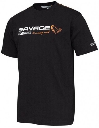 Tricou Savage Gear Signature Logo Black Ink