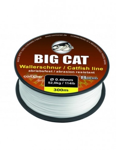 Fir Textil Cormoran Big Cat 8x Braid, White, 0.40mm/68kg, 300m