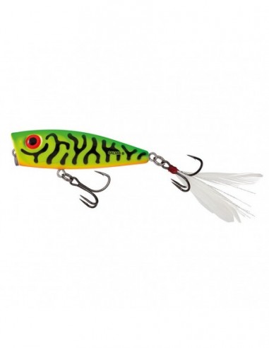 Vobler Salmo Rattlin' Popper Floating, Culoare Green Tiger, 7cm, 13g