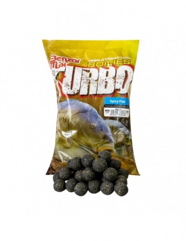 Boilies Benzar Mix Turbo, Spicy Fish, 25mm, 800gr