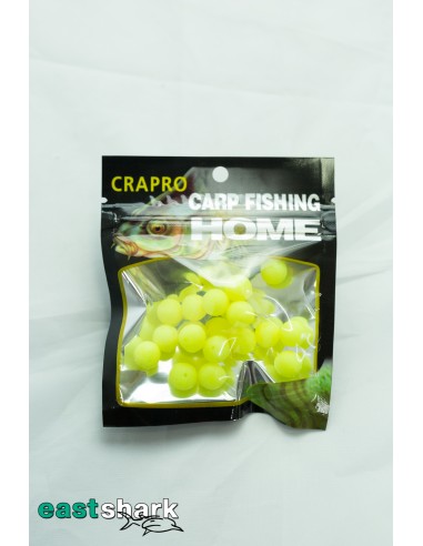 Bile Pop Up East Shark Din Plastic, Galben Fluo, 10mm, 20buc/plic