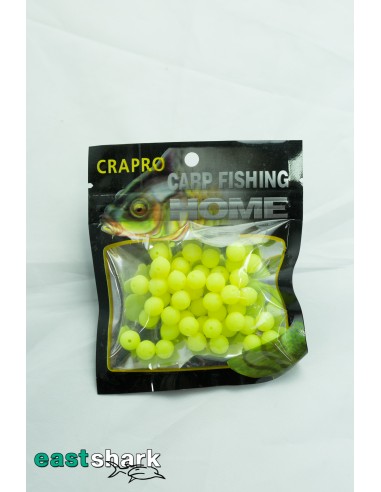 Bile Pop Up East Shark Din Plastic, Galben Fluo, 8mm, 40buc/plic