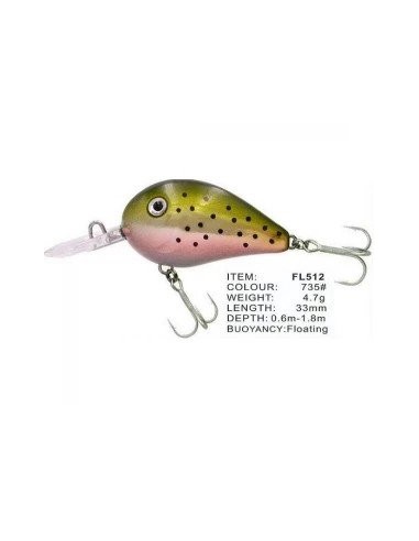 Vobler FL FL512 Floating, Culoare 735, 3.3cm, 4.7g