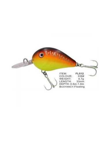 Vobler FL FL512 Floating, Culoare 338, 3.3cm, 4.7g