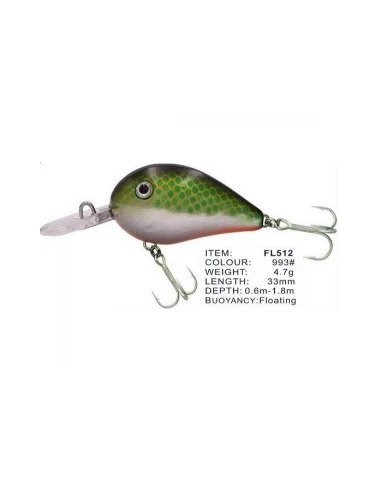 Vobler FL FL512 Floating, Culoare 993, 3.3cm, 4.7g