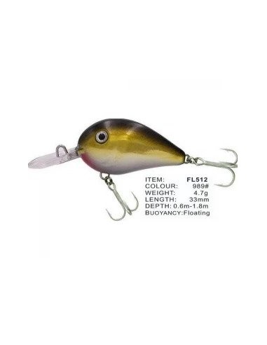 Vobler FL FL512 Floating, Culoare 989, 3.3cm, 4.7g