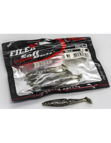 Shad Filfishing Filex Zico, Culoare 01, 8cm, 5buc/plic