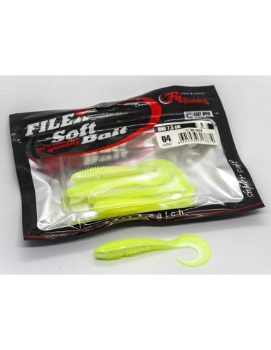 Grub Filfishing Uno, Culoare 04, 7.5cm, 5buc/plic